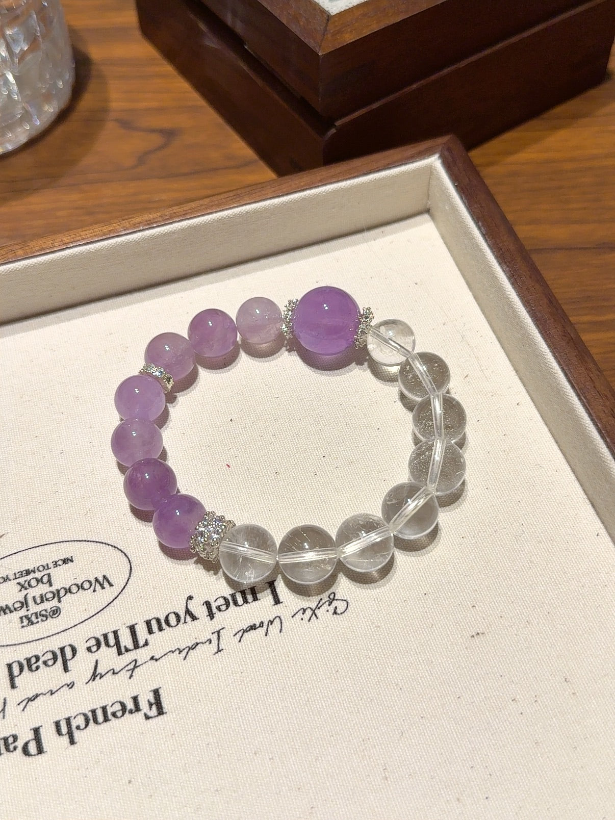 Amethyst & Clear Quartz Bracelet