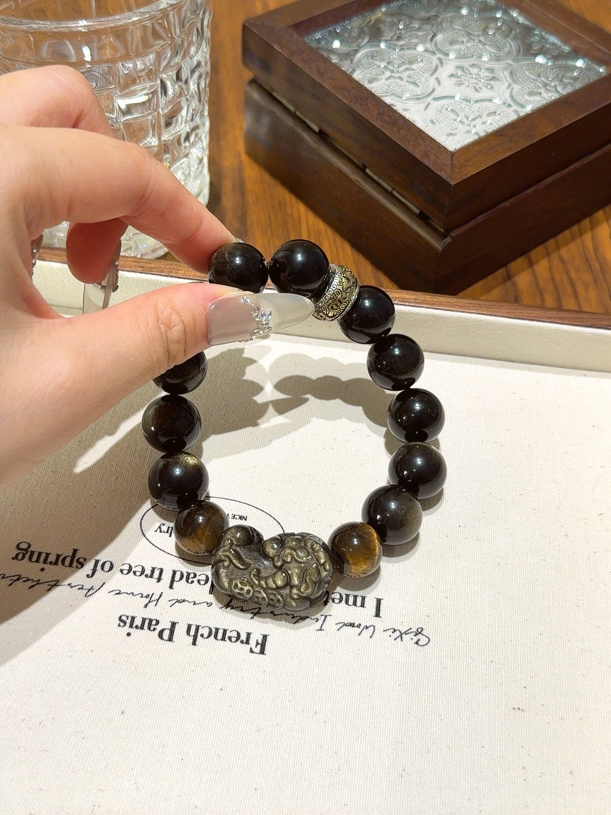 Golden Obsidian Pixiu Bracelet