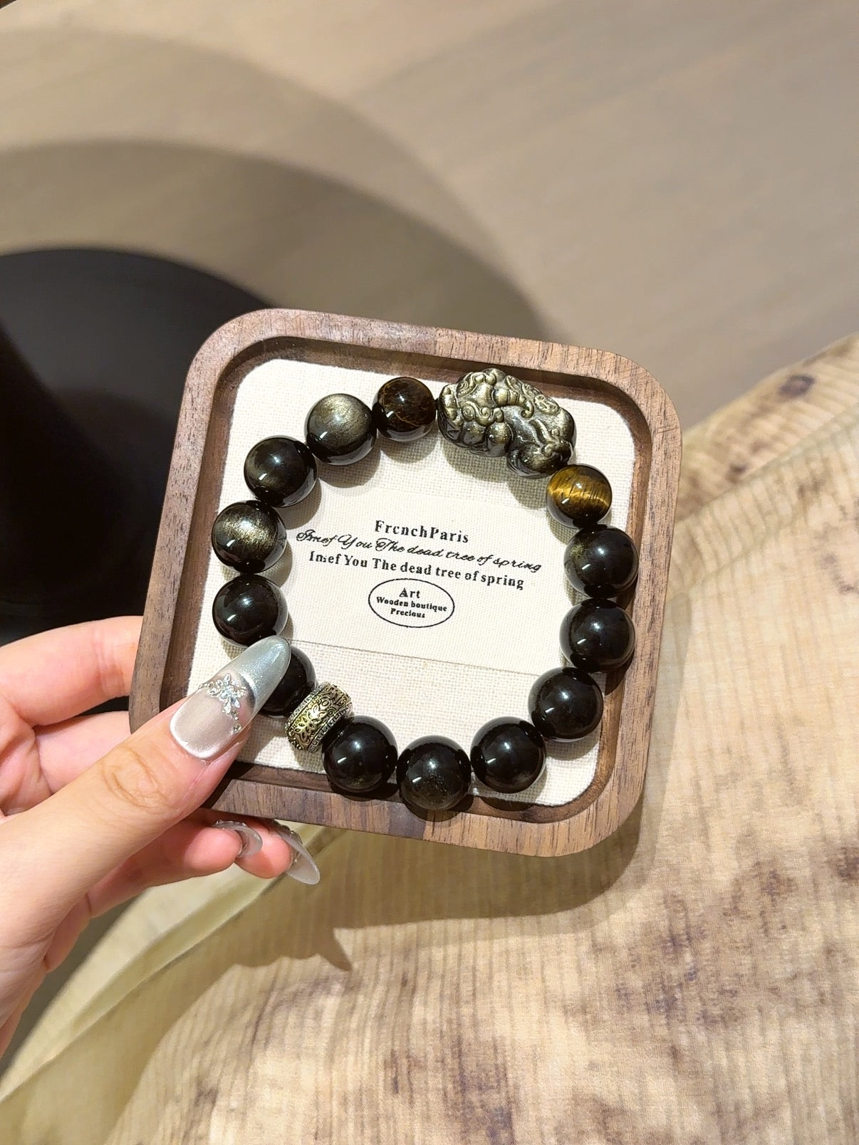 Golden Obsidian Pixiu Bracelet