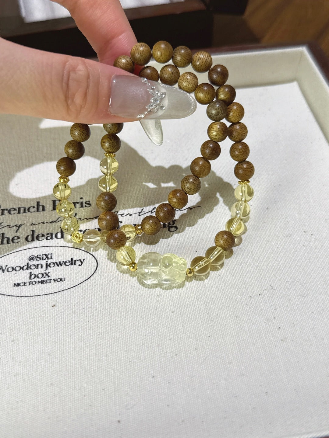 Citrine & Agarwood Pixiu Bracelet