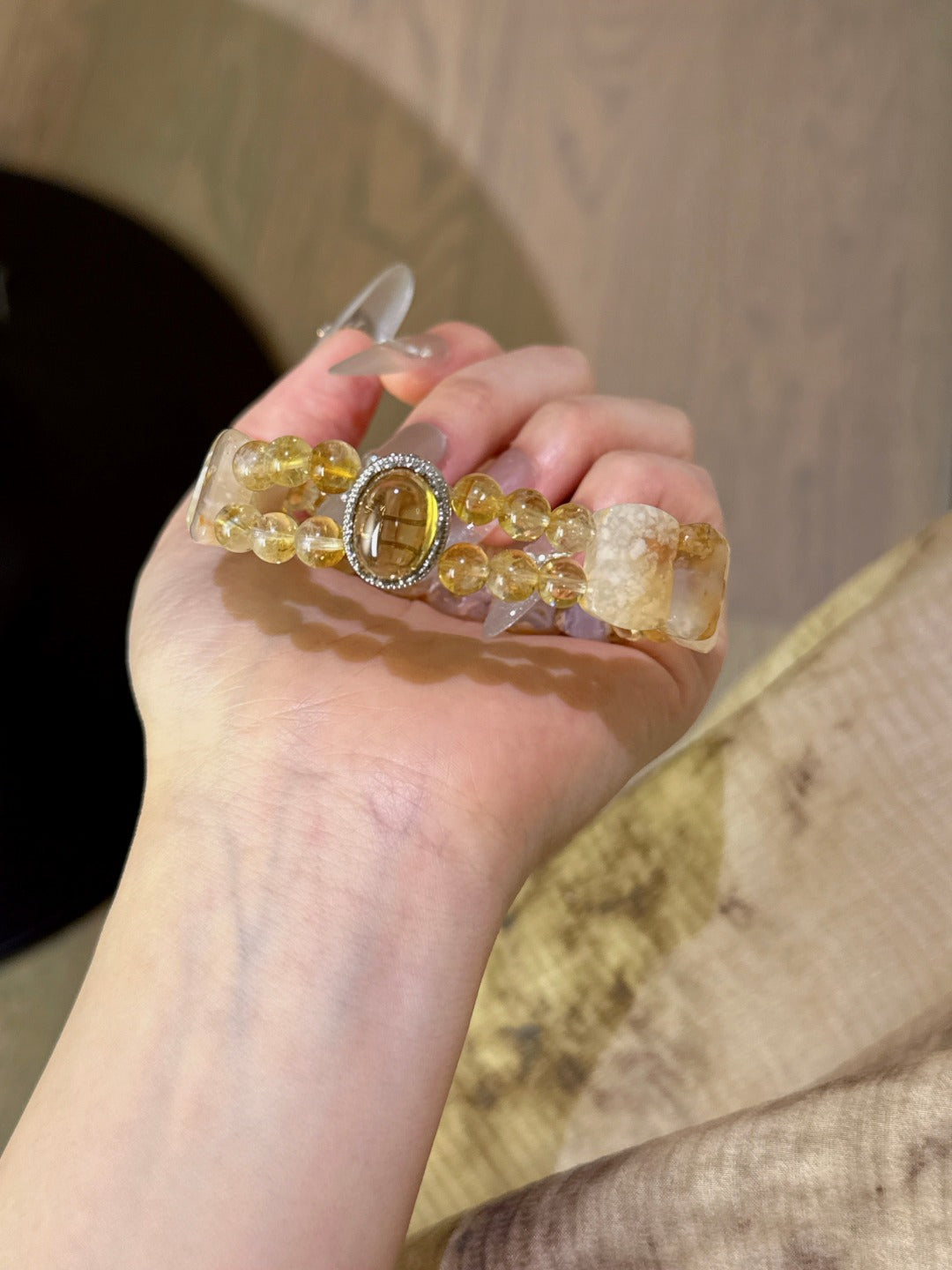 Cherry Blossom Agate Magic Box Bracelet