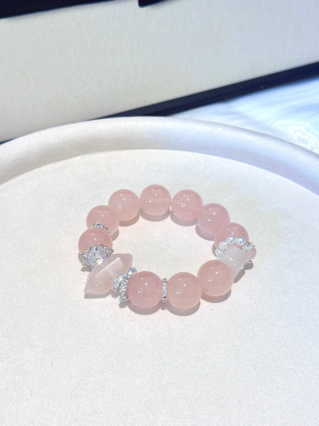 Double-Point Rose Quartz Bracelet