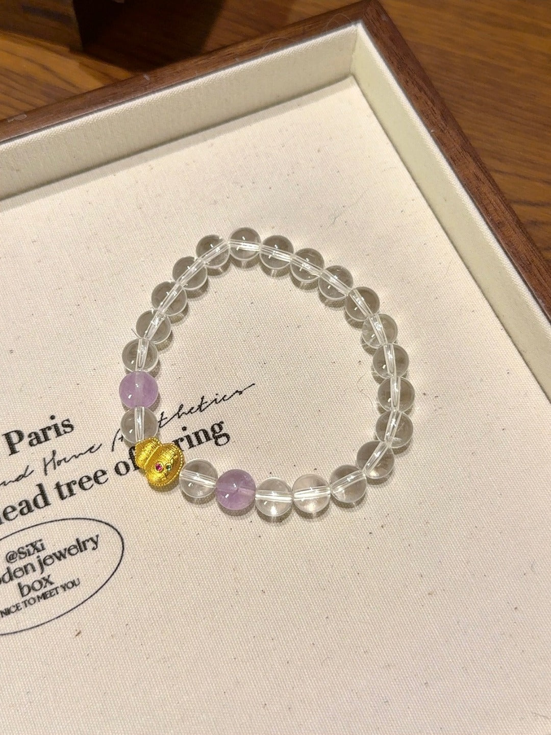 Clear Quartz &amp; Amethyst Bracelet