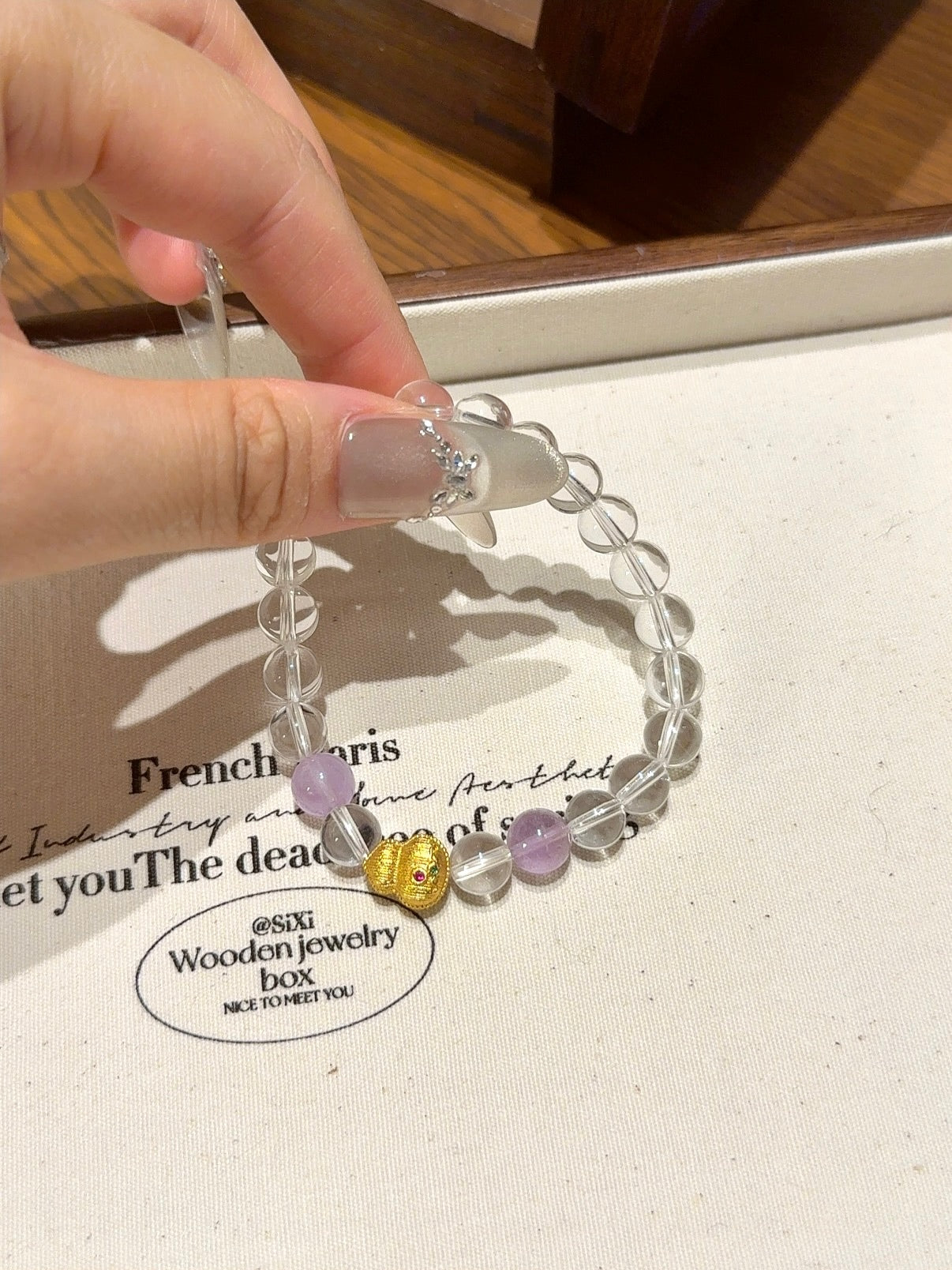 Clear Quartz &amp; Amethyst Bracelet