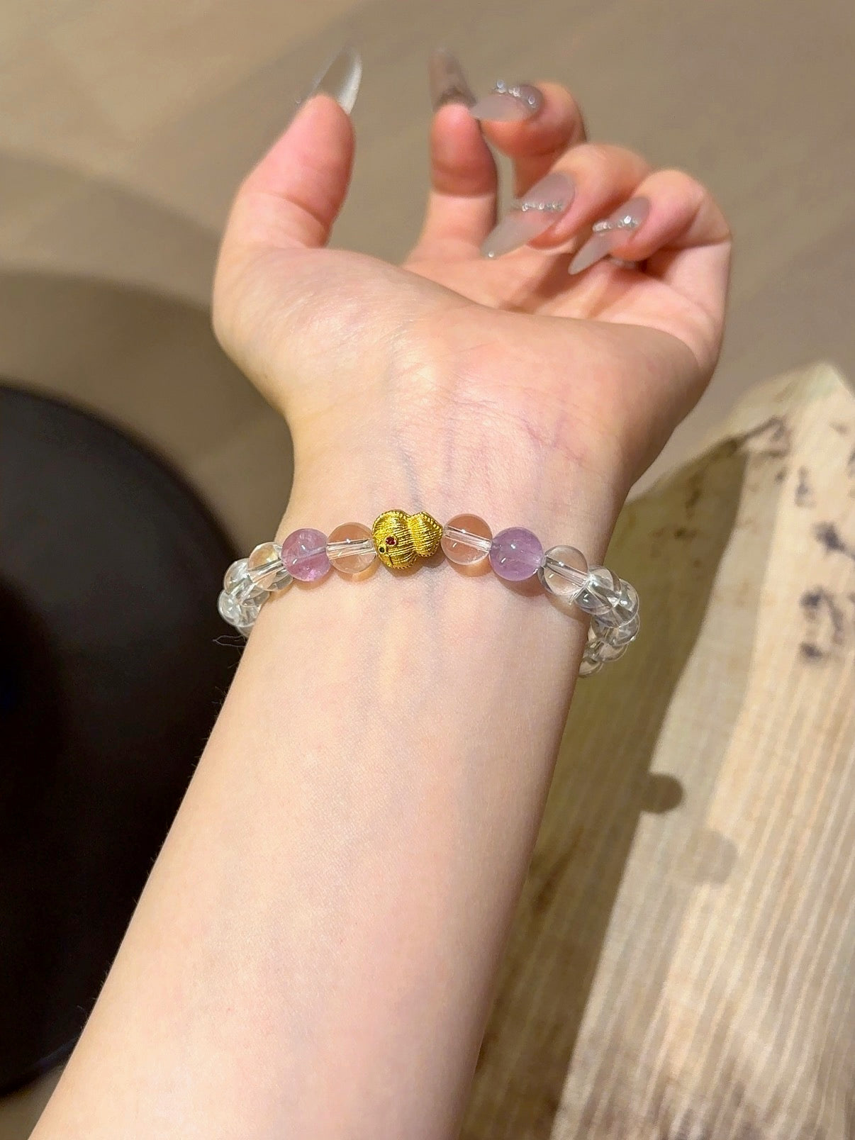Clear Quartz &amp; Amethyst Bracelet