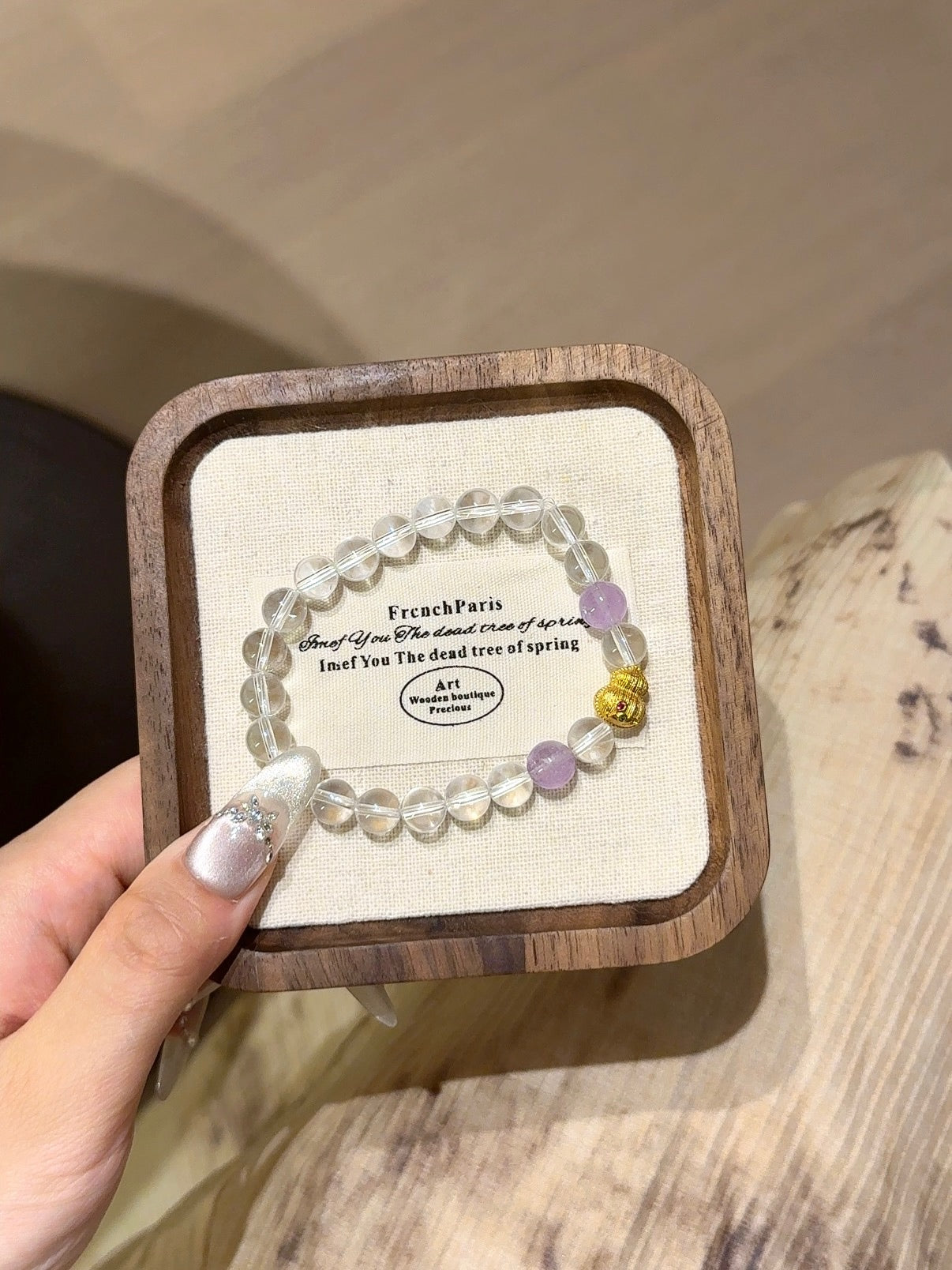Clear Quartz &amp; Amethyst Bracelet