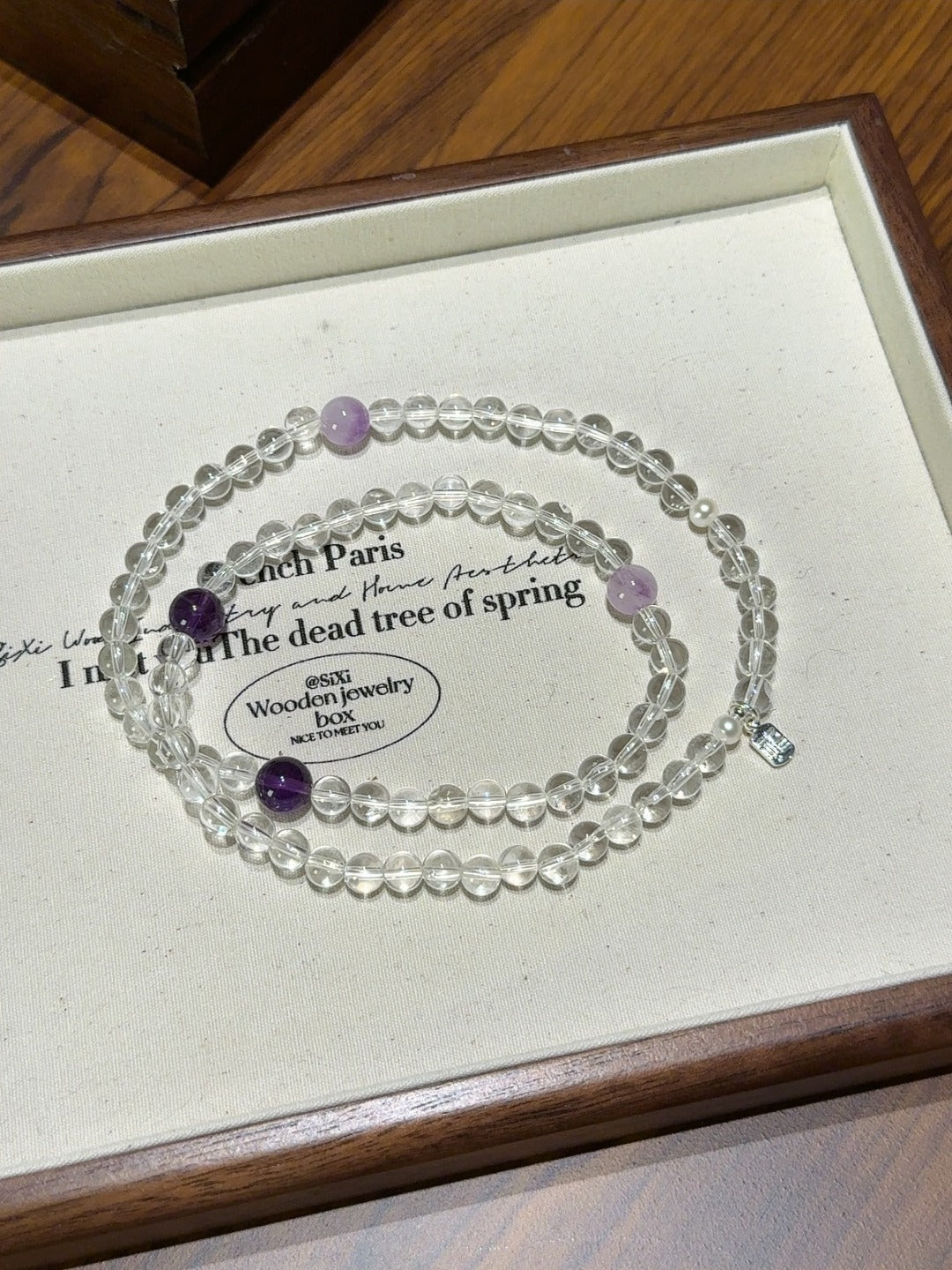 Clear Quartz &amp; Amethyst Bracelet