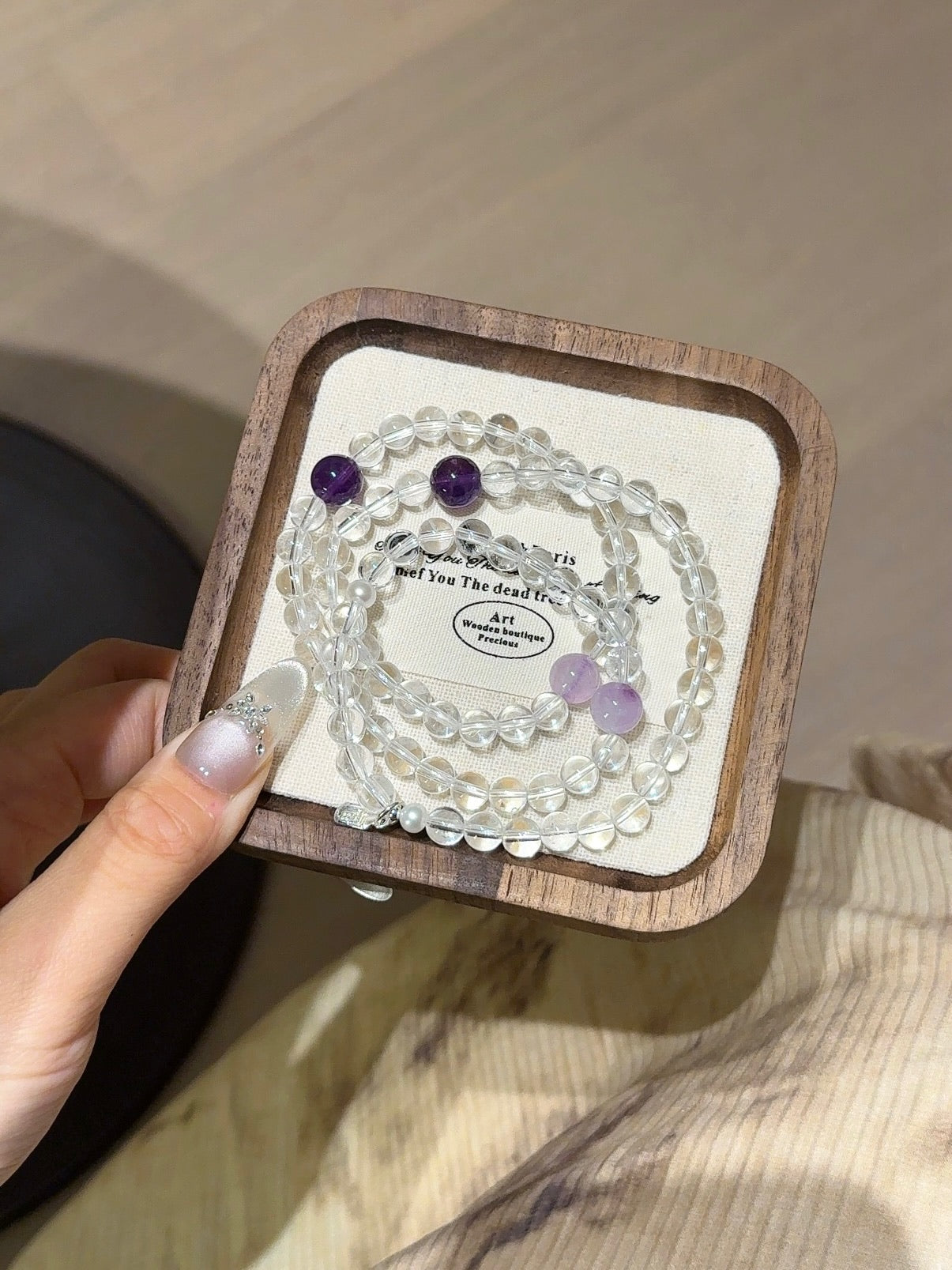 Clear Quartz &amp; Amethyst Bracelet