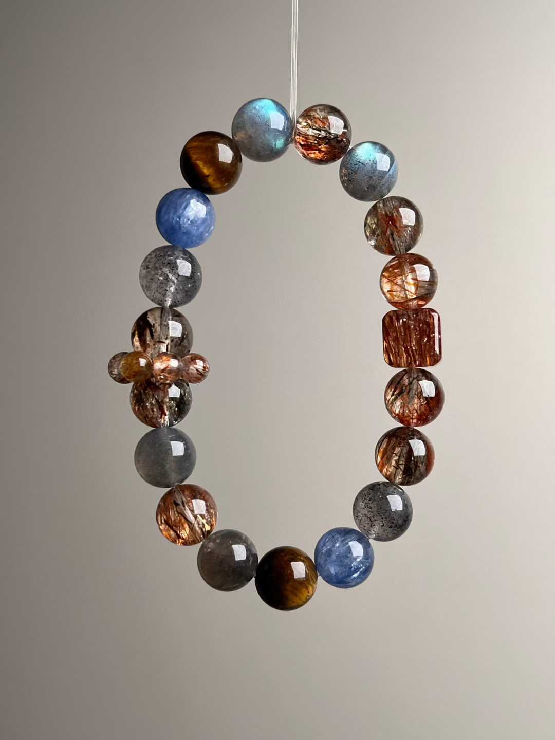 Black-Gold Super Seven Cube Energy Bracelet