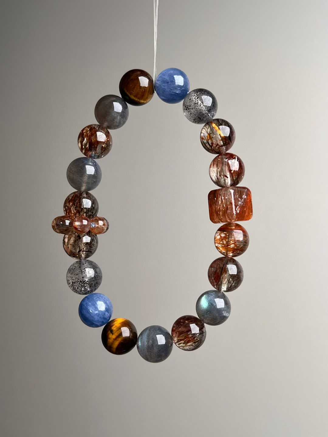 Black-Gold Super Seven Cube Energy Bracelet