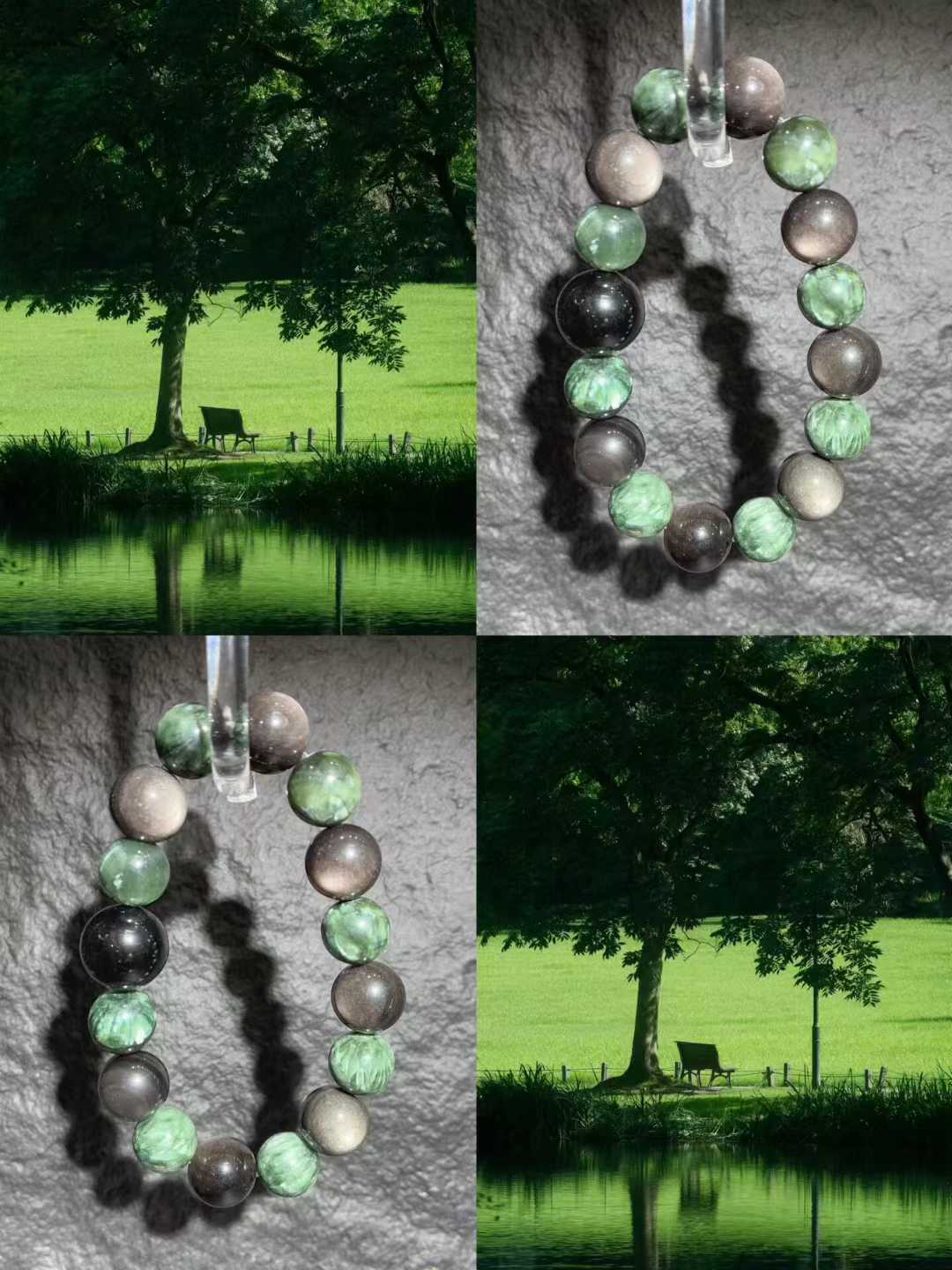 [Ultimate Combo] Green Dragon Crystal + Silver Obsidian | Inner Cleansing, Outer Protection, Powerful Wealth Attraction