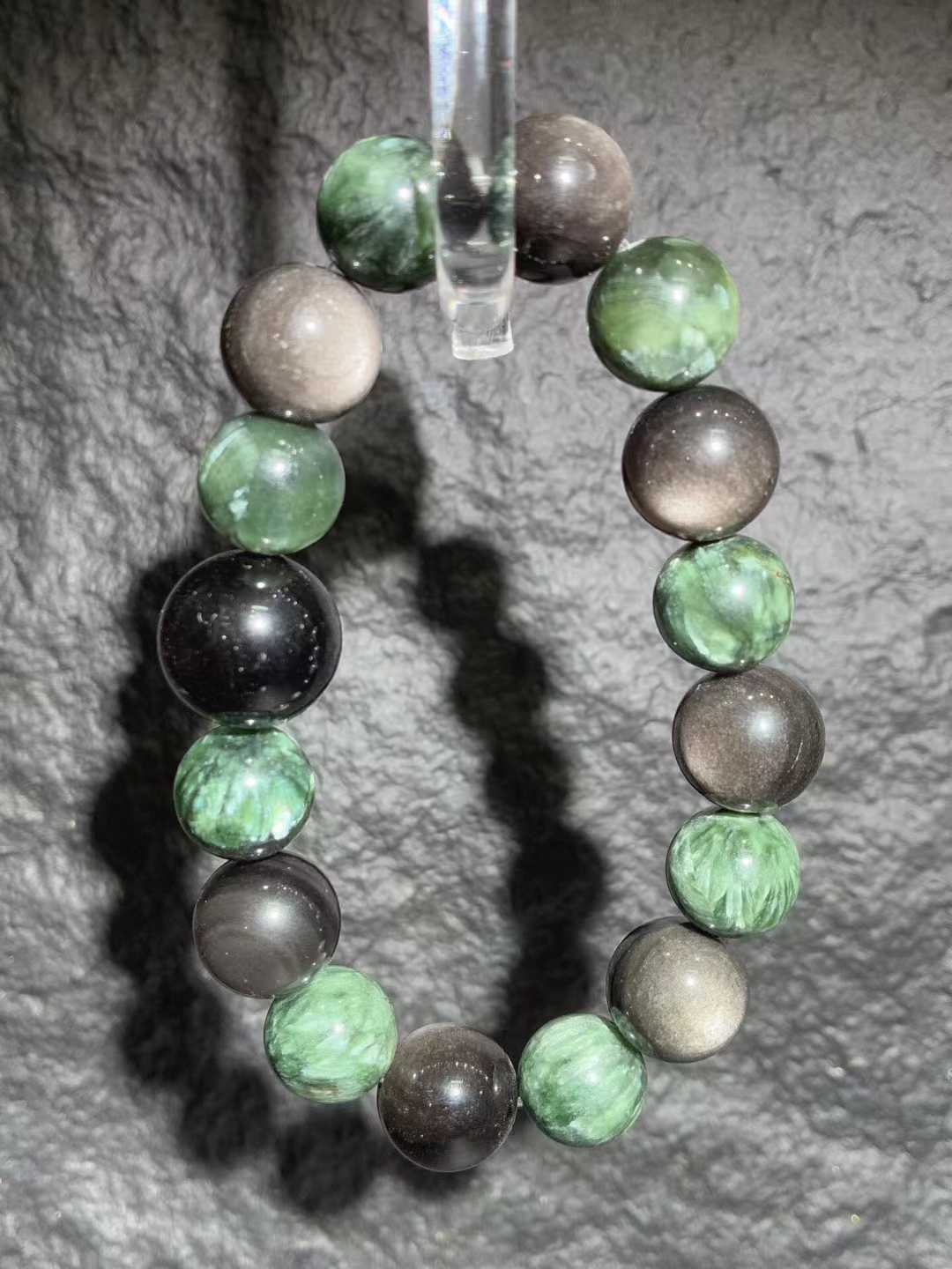 [Ultimate Combo] Green Dragon Crystal + Silver Obsidian | Inner Cleansing, Outer Protection, Powerful Wealth Attraction